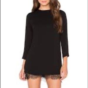 Karina Grimaldi Black Lace Trim Shift Dress